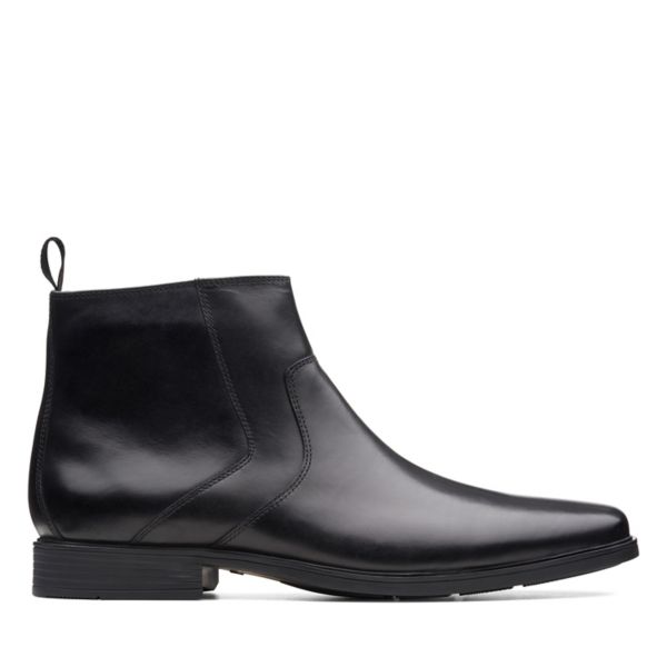 Clarks Mens Tilden Up Chelsea Boots Black | CA-8015463